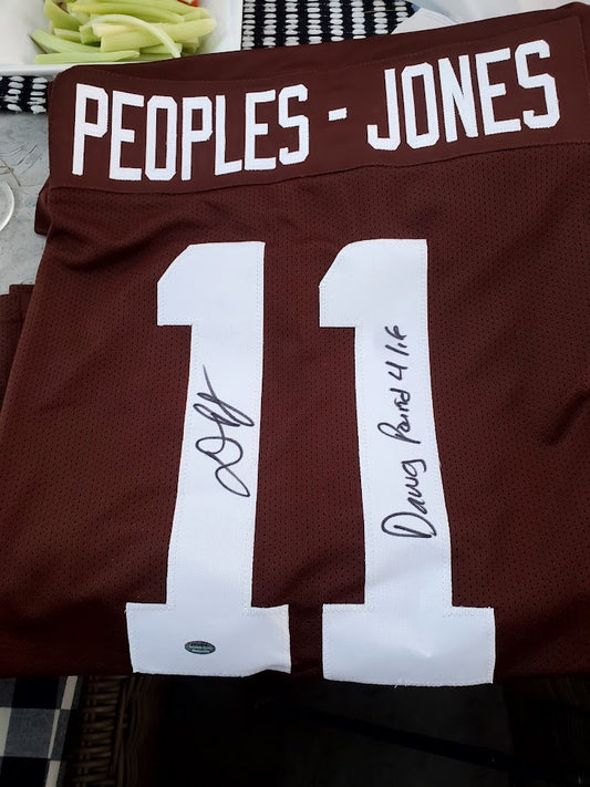 Donovan Peoples-Jones Autographed Custom Jersey w/ Custom Auto "Dawg Pound 4 Life"