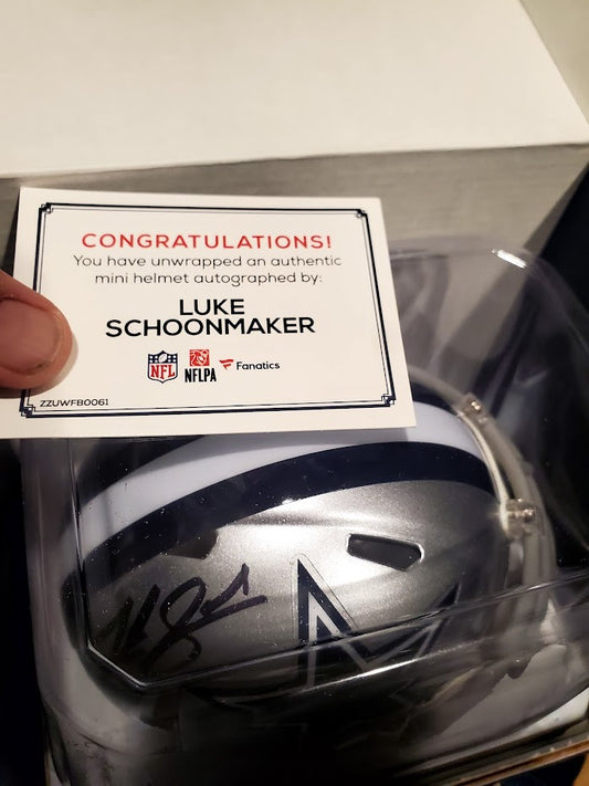 Luke Schoonmaker Autographed Mini Helmet